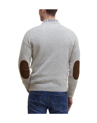 MAGLIA UOMO ESSENTIAL PATCH - GRIGIO MELANGE CHIARO MKN0584 GY31 BARBOUR 