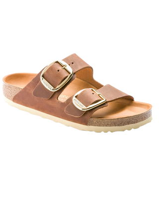 SANDALO PIANTA STRETTA "ARIZONA BIG BUCKLE" PELLE OLIATA - COGNAC 1011073 COGNAC BIRKENSTOCK 