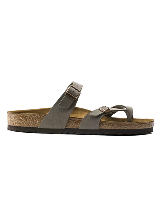 INFRADITO MAYARI IN BIRKO-FLOR NUBUCK STONE 071071-N STONE BIRKENSTOCK 