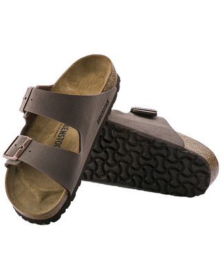SANDALO ARIZONA PIANTA STRETTA IN BIRKO-FLOR NUBUCK - MOCCA 0151183 MOCCA BIRKENSTOCK 