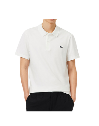 POLO UOMO IN MISTO COTONE REGULAR FIT - BIANCO DH5522 001 LACOSTE 