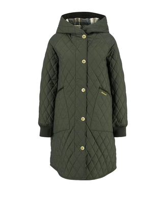 GIACCA DONNA "HILARY" TRAPUNTATA- VERDE LQU1838 OL74 BARBOUR 