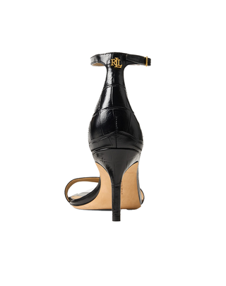 SANDALO IN PELLE ALLIE - NERO 802P04399 002 RALPH LAUREN 