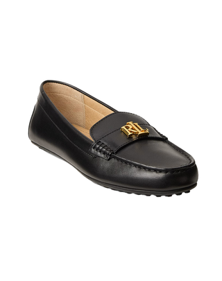 MOCASSINO DONNA BARNSBURY IN CUOIO - NERO 802P09040 001 RALPH LAUREN 