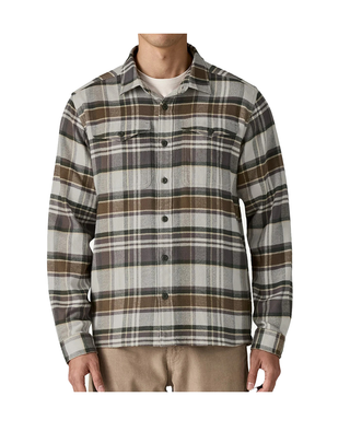 CAMICIA UOMO IN FLANELLA - GRIGIO MARRONE VERDE 42401 BZGY PATAGONIA 