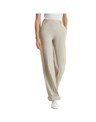 PANTALONE A GAMBA LARGA IN TESSUTO SUPER FRESH - CROCKERY DP23P4 C84 RAGNO 