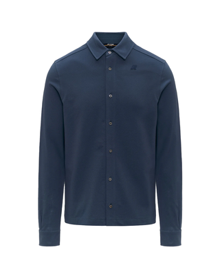 CAMICIA MANICA LUNGA "TIMOTHEE PIQUE SLIM "- BLUE INSIGNIA K21425W B67 K-WAY 