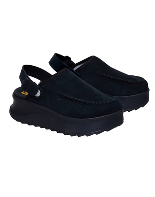 SANDALO DONNA CON PLATFORM " DELRAY CLOG SUEDE " - NERO 44259 1 HEY DUDE 
