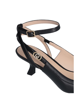 SCARPE DECOLLETE IN PELLE CON TACCO BASSO - NERO