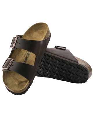 SANDALO ARIZONA IN PELLE OLIATA - HABANA 052533 HABANA BIRKENSTOCK 