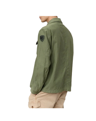 GIACCA CAMICIA UOMO "GOODALE DYED " - VERDE BLUC04118 694 BLAUER 