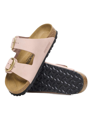 SANDALI DONNA  "ARIZONA BIG BUCKLE" IN PELLE NUBUCK - SOFT PINK 1026583 SOFT PINK BIRKENSTOCK 