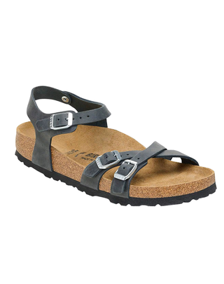 SANDALO DONNA KUMBA IN PELLE OLIATA - BLACK 1021487-S BLACK BIRKENSTOCK 