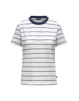 T-SHIRT DONNA A RIGHE "ELODIE"- WHITE/BLUE INSIGNA K3132WW C06 K-WAY 