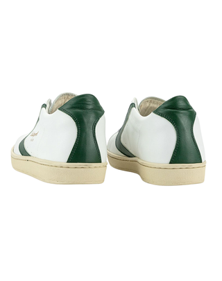 SNEAKERS UOMO IN NAPPA "TOURNAMENT" BIANCO/VERDE VT1246M BIANCO EVERGREEN VALSPORT 