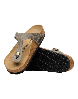 INFRADITO GIZEH IN SIMIL PELLE STAMPA MACULA 1032026-N LEO GRAY TAUPE BIRKENSTOCK 
