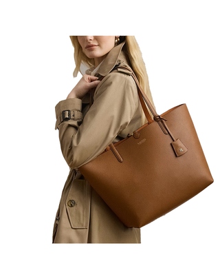 BORSA SHOPPER  TOTE REVERSIBILE - MARRONE ARANCIO 431795329 002 RALPH LAUREN 