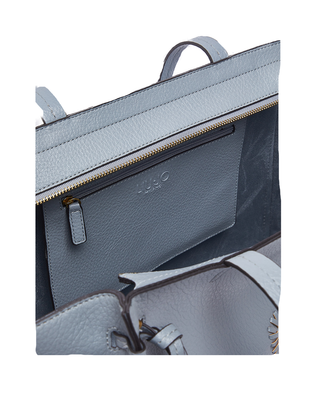 BORSA GRANDE IN SIMIL PELLE CON LOGO INTRECCIATO - CARTA DA ZUCCHERO AA6080E1109 53920 LIU JO 