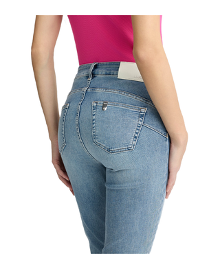 JEANS DONNA BOOTCUT " REPOT " VITA ALTA - DENIM BLU