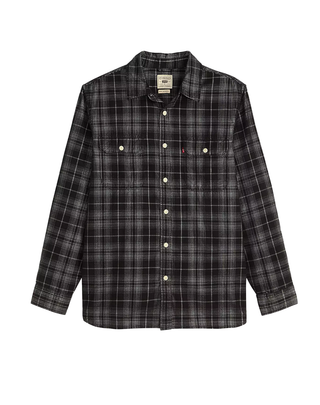 CAMICIA IN VELLUTO A COSTE " JACKSON " - QUADRI BIANCO NERO 19573 0280 LEVI'S 