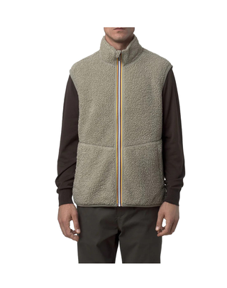 GILET UOMO YANNICK SHERPA POLAR DOUBLE - VERDE CHIARO K3132QW B35 K-WAY 