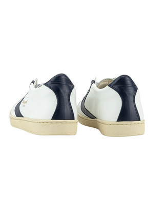 SNEAKERS UOMO IN NAPPA "TOURNAMENT" BIANCO/BLU