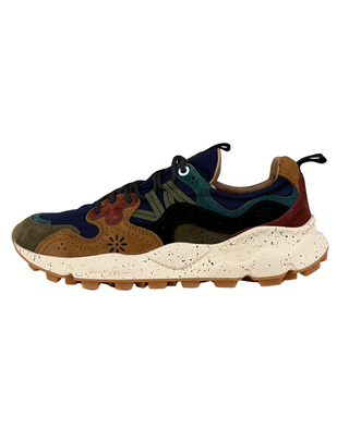 SNEAKERS UOMO "YAMANO 3" - MARRONE/BLU 2017818-01 2B32 FLOWER MOUNTAIN 