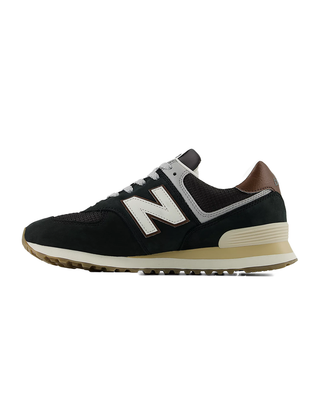 SNEAKERS UOMO " 574 " - BLACK BROWN U574 SB NEW BALANCE 