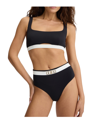 COSTUME  VITA ALTA CON TOP - BIANCO NERO VA5075J6447 09096 LIU JO 