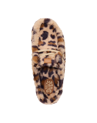 PANTOFOLE IN ECO PELLICCIA " WENDY LEO " - TAN MULTI 44714 2UG HEY DUDE 