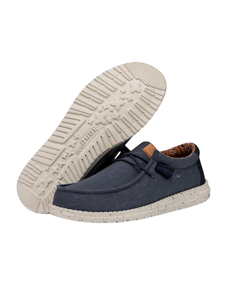 SCARPE UOMO " WALLY WASHED CANVAS " - NAVY