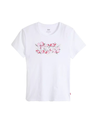 T-SHIRT DONNA THE PERFECT STAMPA FIORE 17369-3387 WHITE LEVI'S 