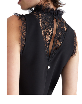 VESTITO DA CERIMONIA CON PIZZO NERO