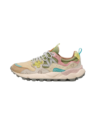 SNEAKERS "YAMANO 3 WOMAN" IN SUEDE E TESSUTO -VERDE BEIGE 001-2017817-65 1E05 FLOWER MOUNTAIN 