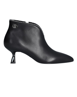 STIVALETTO DONNA CON STRASS SU BORDO - NERO