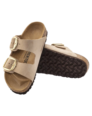 SANDALO ARIZONA CON FIBBIA GRANDE IN PELLE NUBUCK - SAND CASTLE 1024064-S SANDCASTLE BIRKENSTOCK 