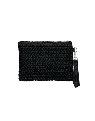 MINI POCHETTE IN RAFIA - BLACK SW0007 BK F**K 
