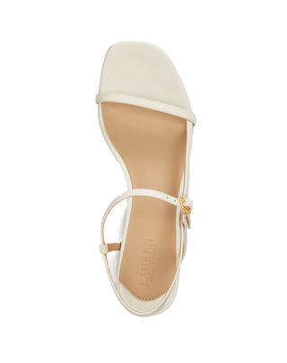 SANDALO IN CUOIO NAPPA " LAINEE " - BIANCO 802P00097 004 RALPH LAUREN 
