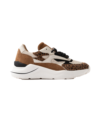 SNEAKERS DONNA " FUGA ANIMALIER " - TAUPE FUGA ANIMALIER TAUPE D.A.T.E. 
