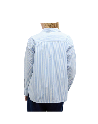 CAMICIA DONNA OVER MOTIVO A RIGHE - CELESTE LSH1740 BL27 BARBOUR 
