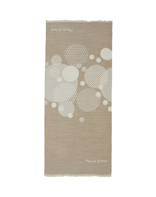 SCIARPA CON MOTIVO A CERCHI - VANIGLIA F604AJ MA649 MANILA GRACE 