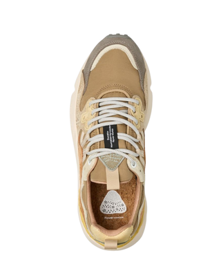 SNEAKERS UOMO "YAMANO 3" - BEIGE/GIALLO 2017818-01 2B41 FLOWER MOUNTAIN 