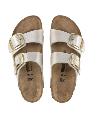 SANDALO ARIZONA A FIBBIA GRANDE - BIANCO PERLA 1020021-S PEARL WHITE BIRKENSTOCK 