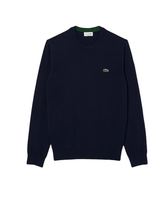 MAGLIONE UOMO IN MISTO COTONE - BLU AH0128 166 LACOSTE 