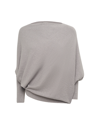 MAGLIA ASIMMETRICA IN LUREX - GRIGIO M461VX MA642 MANILA GRACE 