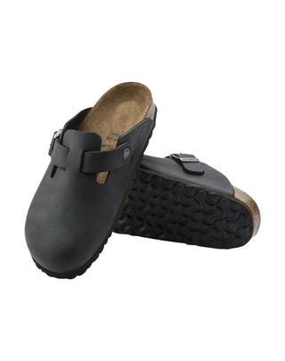SANDALO " BOSTON " IN PELLE OLIATA - BLACK 0059463 BLACK BIRKENSTOCK 