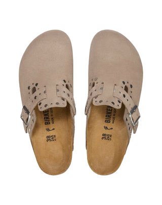 SABOT BOSTON IN SUEDE CON RIVETTI - TAUPE 1030418-S TAUPE BIRKENSTOCK 