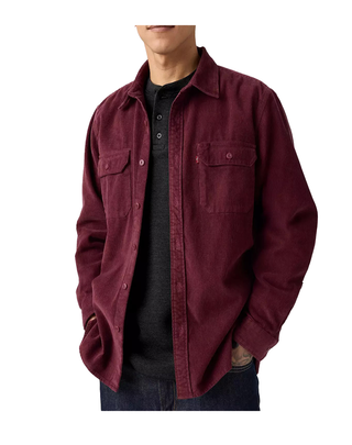 CAMICIA IN VELLUTO A COSTE " JACKSON " - BORDEAUX 19573-0291 0291 LEVI'S 