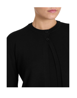 CARDIGAN DONNA "FOUR SEASONS" CORTO - NERO DI44TY 020 RAGNO 