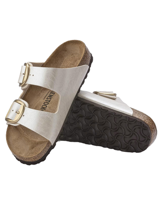 SANDALO ARIZONA A FIBBIA GRANDE - BIANCO PERLA 1020021-S PEARL WHITE BIRKENSTOCK 
